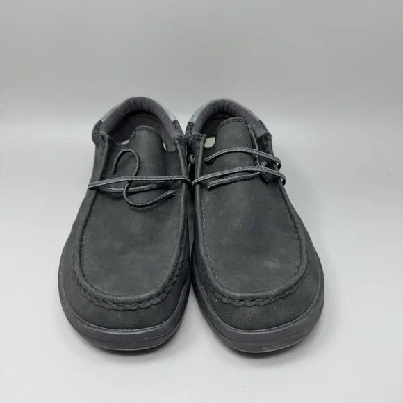 Hey Dude Paul Craft Leather Black Casual Comfort Men Shoes US Size 13 - Picture 4 of 9